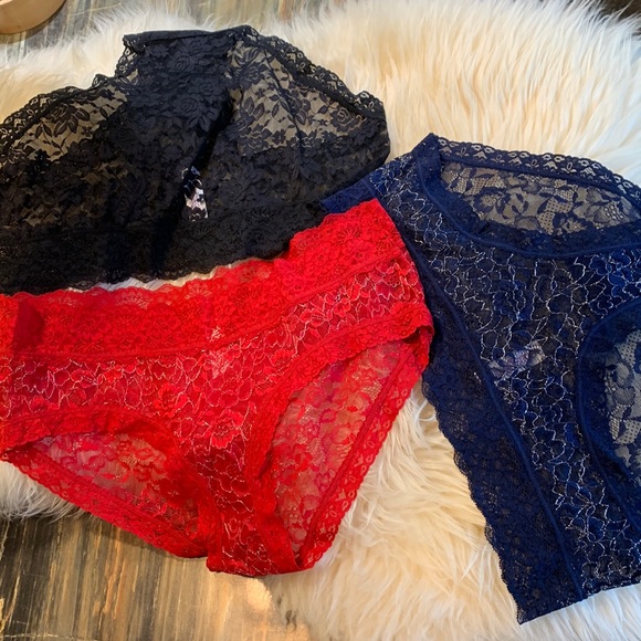 Lace sparkly panties full coverage high waist - Picture 5 of 12
